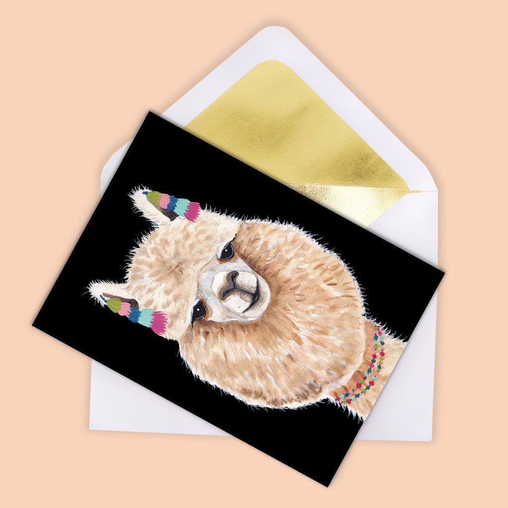 "Party Llama" Notecard Set
